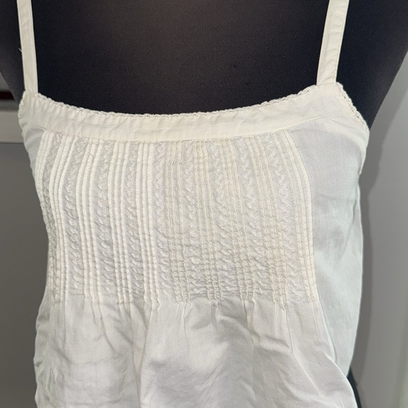 India Imports Vintage Pin Tucked Cropped Tank SZ Small - Picture 2 of 6